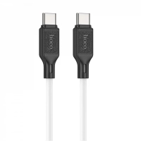 Дата кабель USB-C to USB-C 1.0m 60W silicone X90 Cool white HOCO (6931474788474)