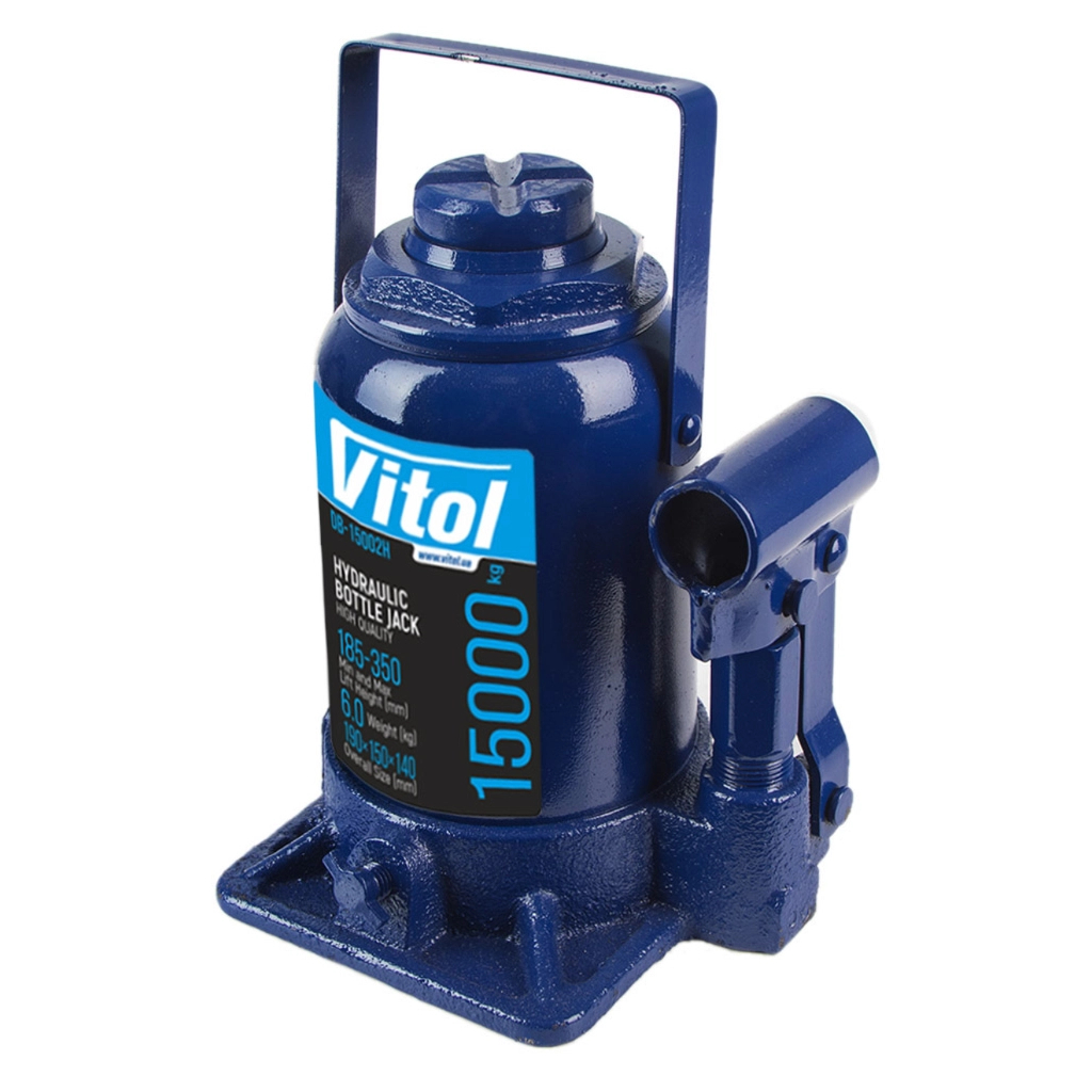 Домкрат Vitol DB-15002H/JX107S, телескопічний, гідравлічний, 15т, min 185мм, max 350мм (DB-15002H) Домкрат Vitol DB-15002H/JX107S, телескопічний, гідравлічний, 15т, min 185мм, max 350мм (DB-15002H)