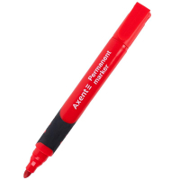 Axent Permanent Comfort Grip Marker 2542-A, 2mm Round Red (2542-06-A)