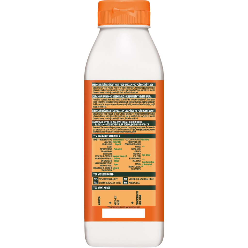 Кондиціонер для волосся Garnier Fructis HairFood Папайя 350 мл (3600542290388)