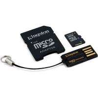Карта пам'яті Kingston 32Gb microSDHC class 4 + SD-adapter + USB-reader (MBLY4G2/32GB)