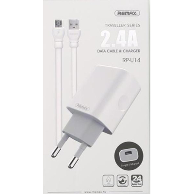 Зарядний пристрій Remax Traveller series Micro USB Data Cable white (RP-U14MICRO-WHITE)
