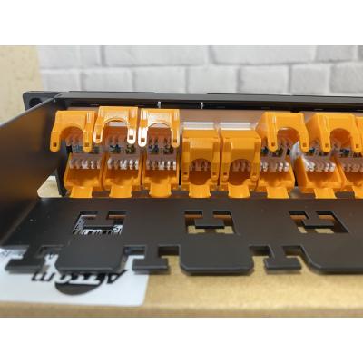 Патч-панель 19" 24хRJ-45 UTP 1U cat.6, в зборі з Keystone, Organizer Atcom (P6148)