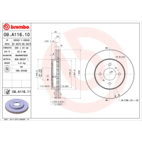Гальмівний диск Brembo 09.A116.11