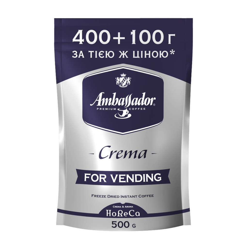 Кава Ambassador розчинна 500г для торгових автоматів, "Crema" (am.51688)