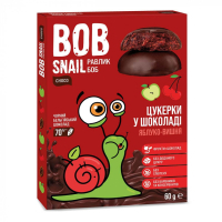 Цукерка Bob Snail Равлик Боб яблучно-вишневі в чорному шоколаді 60 г (4820219341338)