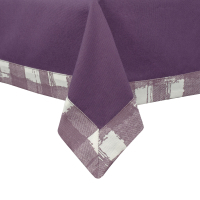 Home Line Lilac tablecloth with checkered frame, 140x180 cm (161220)