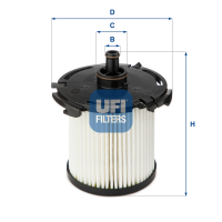 Fuel filter UFI 26.074.00