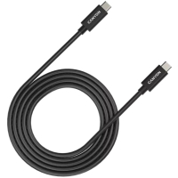 Дата кабель USB-C to USB-C 2.0m UC-42 5A 240W(ERP) E-MARK,black Canyon (CNS-USBC42B)