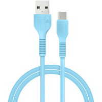 Дата кабель USB 2.0 AM to Type-C 1.2m AL-CBCOLOR-T1BL Blue ACCLAB (1283126518249)