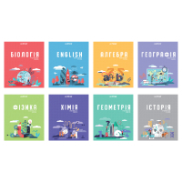 Kite notebook set of subject Urban 48 sheets 8 pcs (K23-240-25-32)