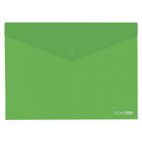 Folder - envelope Economix B5 180 μm transparent, texture "gloss", green (E31302-04)
