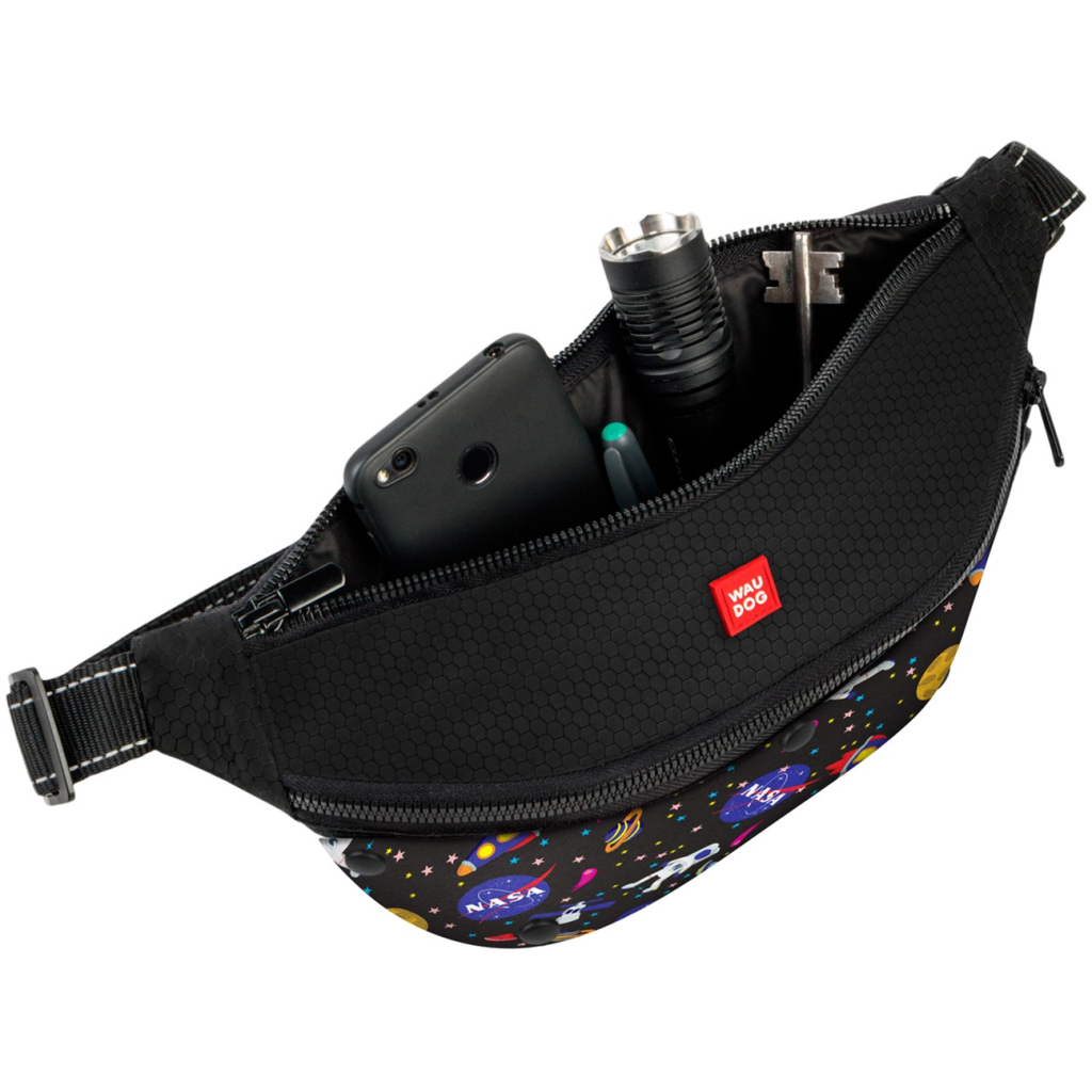 Поясна сумка-бананка для собак WAUDOG Textile "NASA" 33х17х10 см (5692)