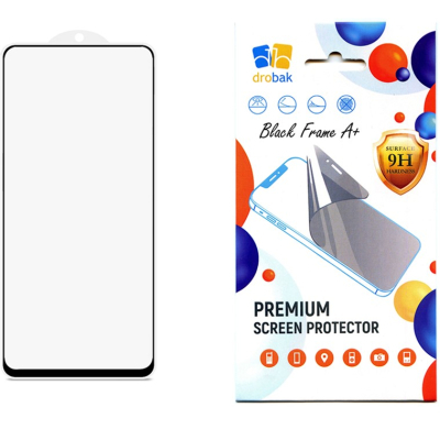 Скло захисне Drobak Tecno Spark 10 Pro Black Frame A+ (535317) (535317)