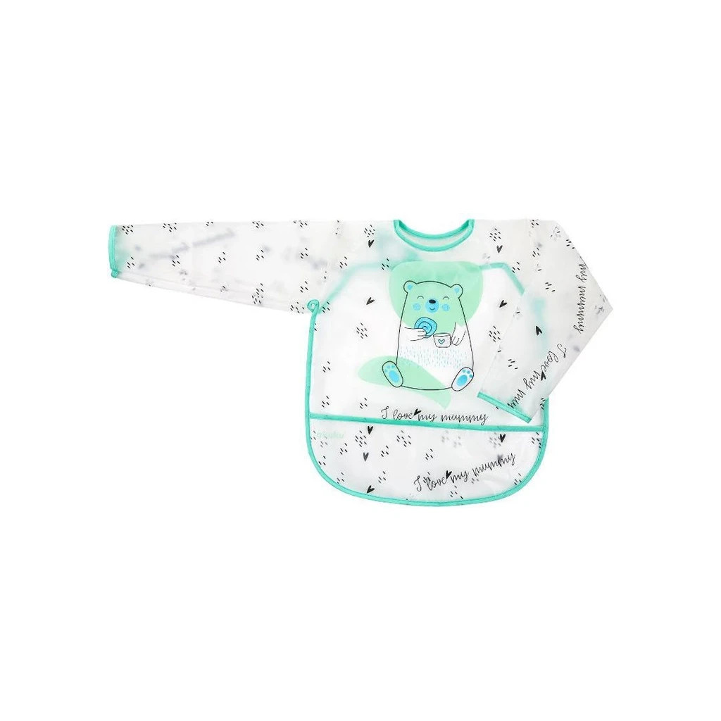 Нагрудничок Akuku з рукавами, Тедді (A0518) Нагрудничок Akuku з рукавами, Тедді (A0518)