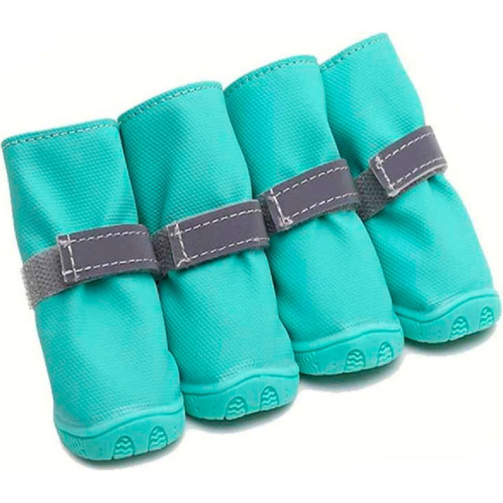 Черевики для собак Ruispet для малих порід, водонепроникні 4 шт №3 зелені (2700000033159)