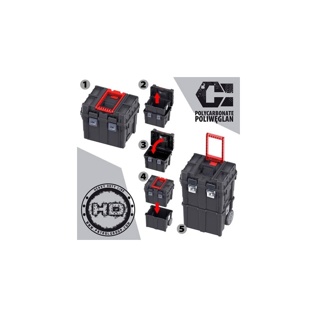 Ящик для інструментів QBRICK SYSTEM Wheelbox HD Compact Logic 18" (SKRWCLHDPZCZAPG001)