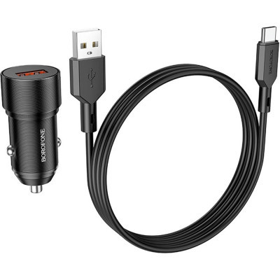 Зарядний пристрій BOROFONE BZ19A charger set (Type-C) USB-A Black (BZ19ACB)