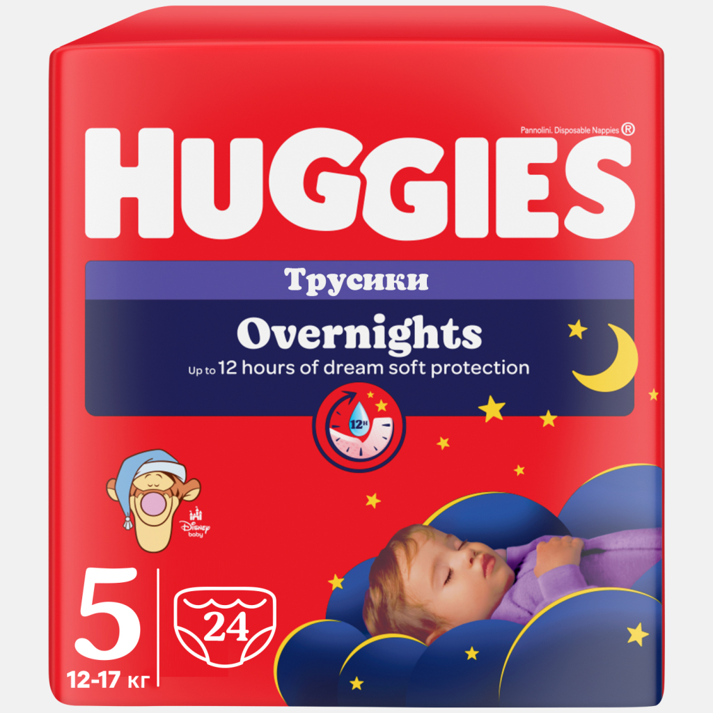 Підгузки Huggies Overnights Pants Трусики 5 12-17 кг 24 шт. (5029053581095) Підгузки Huggies Overnights Pants Трусики 5 12-17 кг 24 шт. (5029053581095)