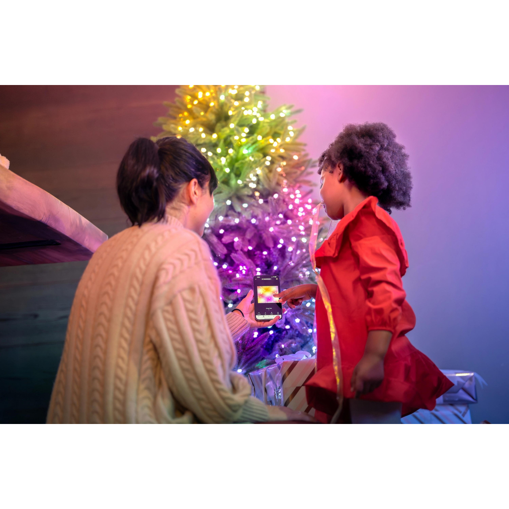 Гірлянда Twinkly Smart LED Strings USB 100 Star-shaped RGB LEDs, Clear Wire, USB-C 6м (TWKS100RGB-T)