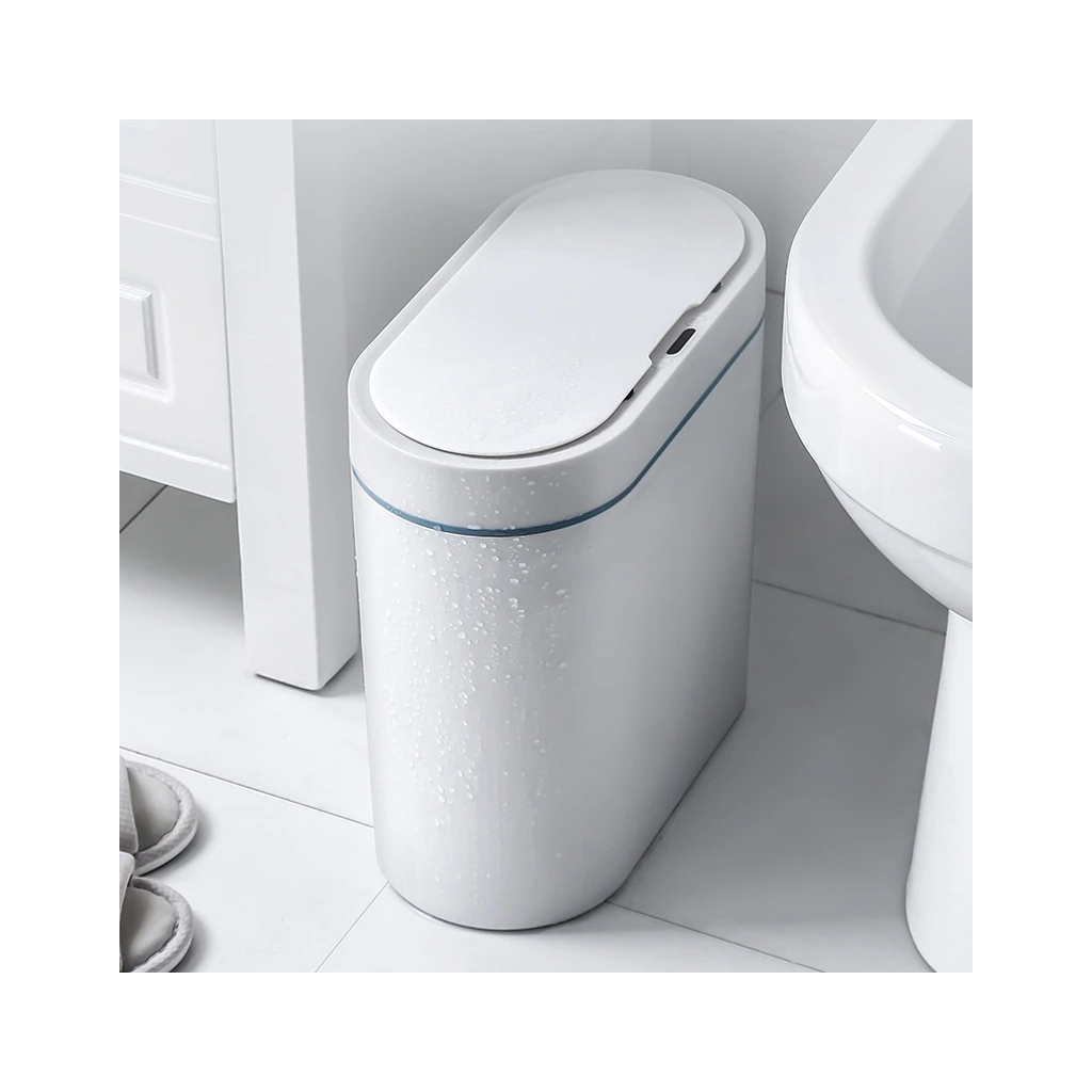 Контейнер для сміття JAH Сенсорний Овальний Білий 8 л (6601)