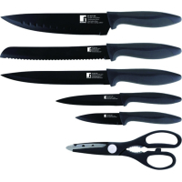 Bergner Osaka knife set, with scissors, 6 pieces (BG-9075-BK)