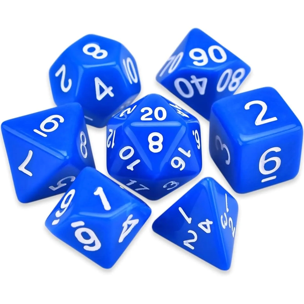 Набір кубиків для настільних ігор Games 7 Days Opaque 7 Dice Set - Blue (g7dopaq05) Набір кубиків для настільних ігор Games 7 Days Opaque 7 Dice Set - Blue (g7dopaq05)