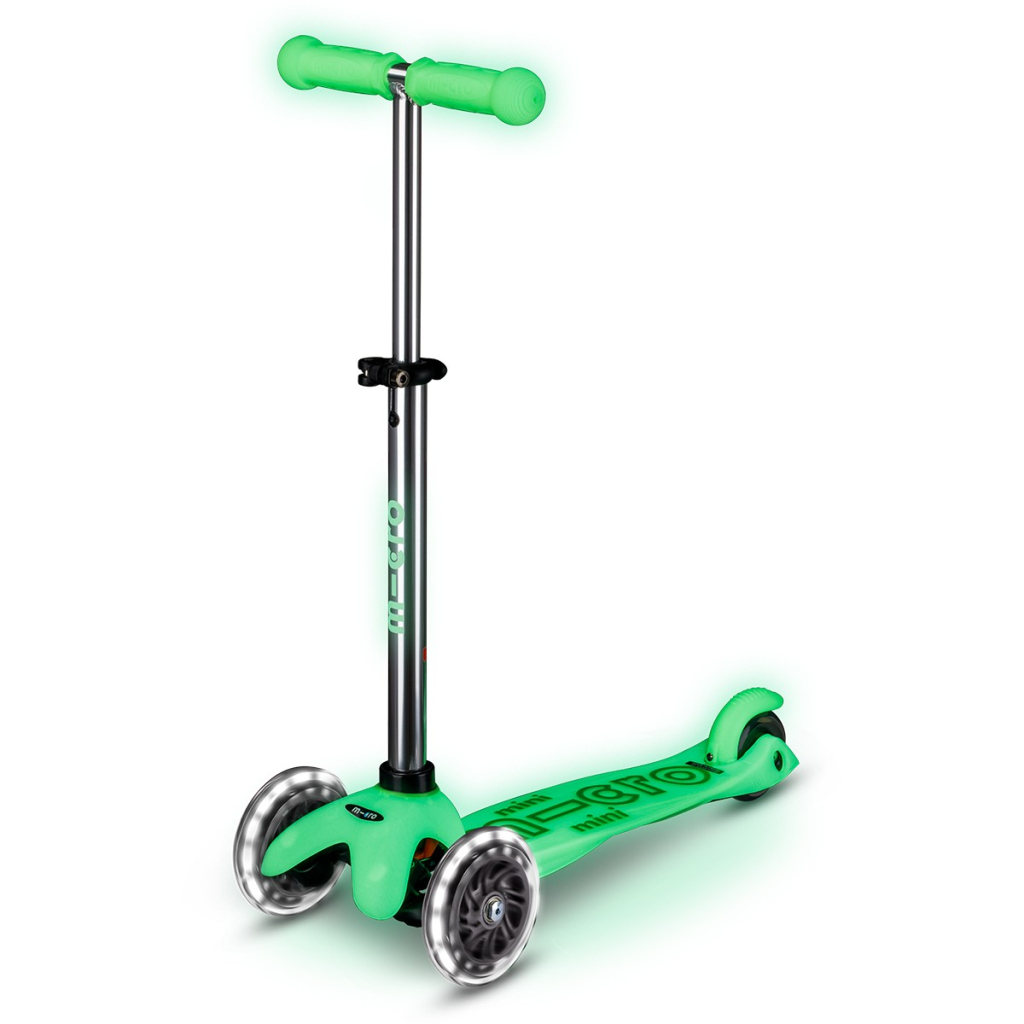 Самокат Micro Mini Deluxe Glow LED Крижаний лайм (MMD216)