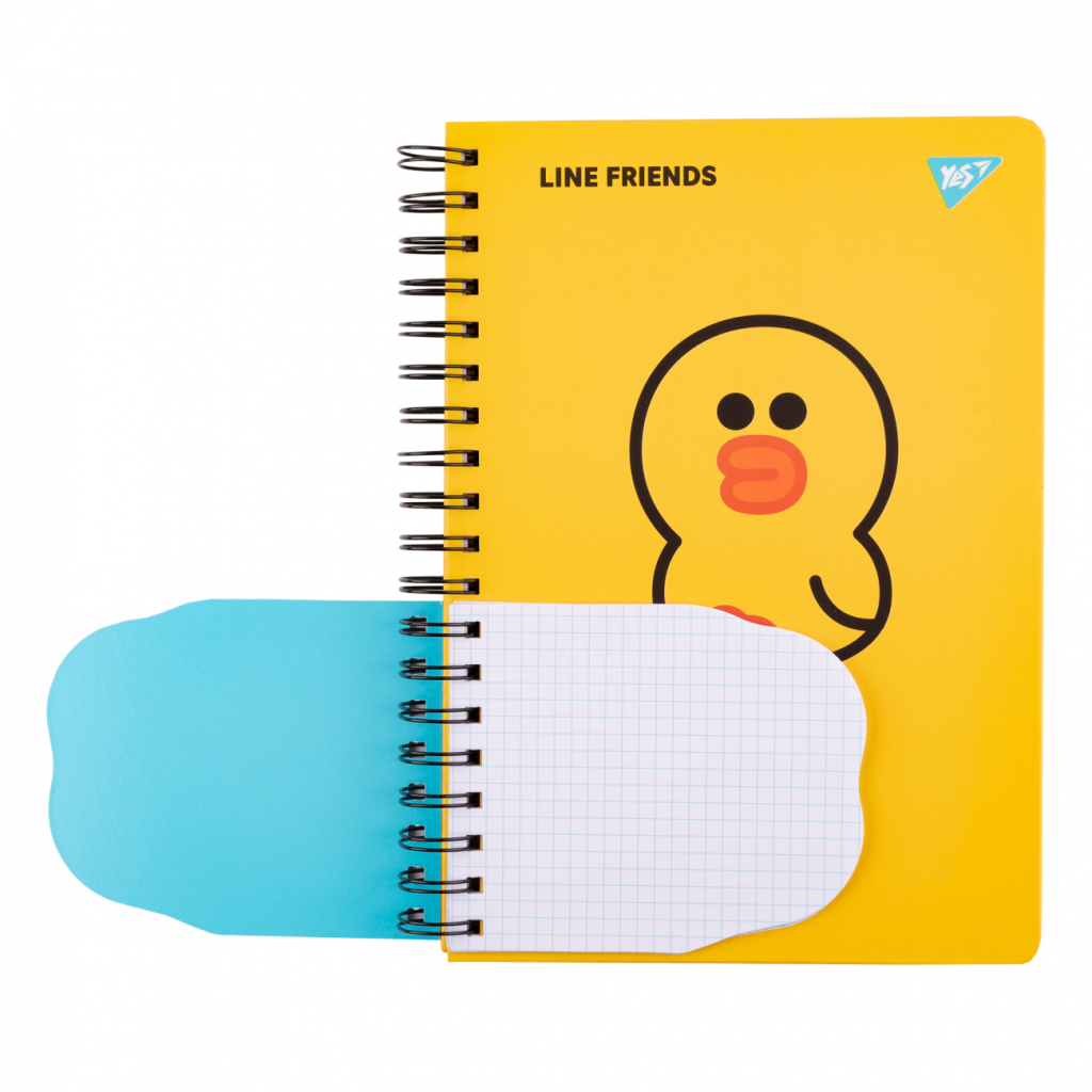 Блокнот Yes 2 в 1 В5 В7 80 арк 20 арк подвійна спіраль Line Friends Sally клітинка (151780) Блокнот Yes 2 в 1 В5 В7 80 арк 20 арк подвійна спіраль Line Friends Sally клітинка (151780)