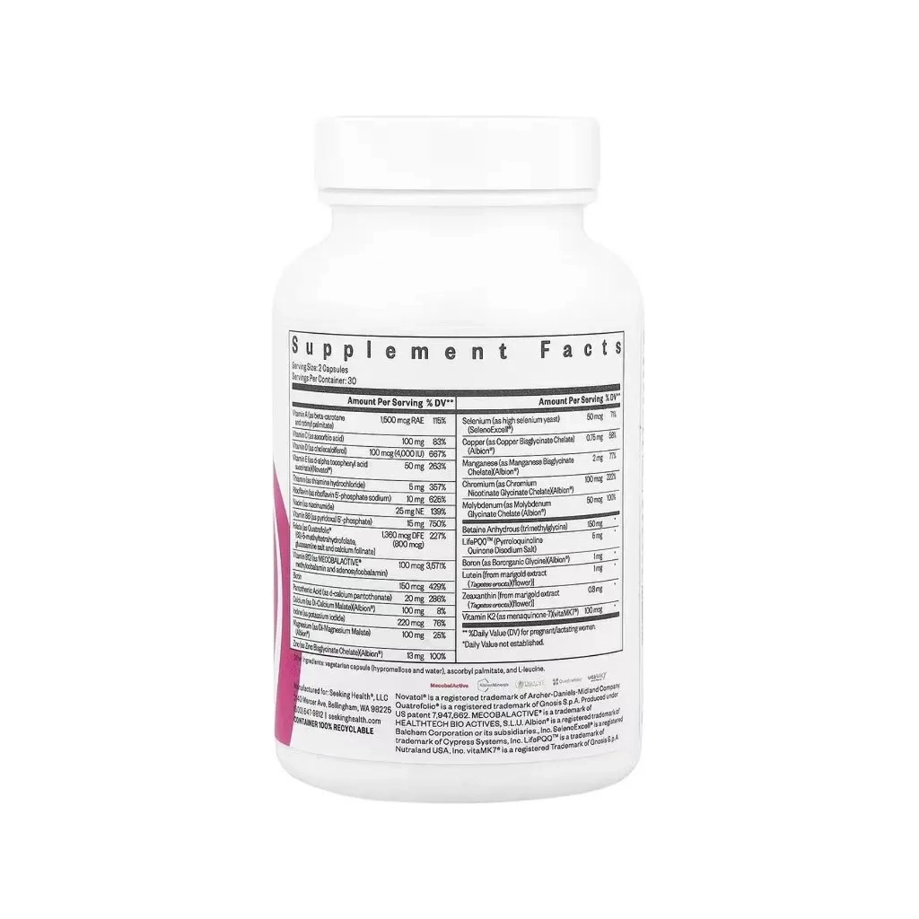 Вітамінно-мінеральний комплекс Seeking Health Поживна основа для вагітних, Prenatal Essentials, 60 капсу (SKH-52152) Вітамінно-мінеральний комплекс Seeking Health Поживна основа для вагітних, Prenatal Essentials, 60 капсу (SKH-52152)