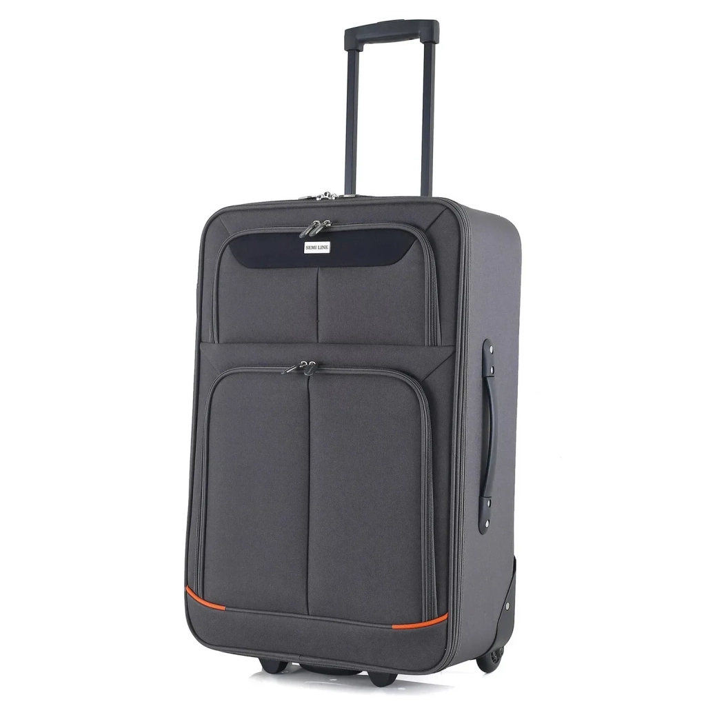 Валіза Semi Line 24" M T5754-2 Grey/Orange Lines (DAS303343)