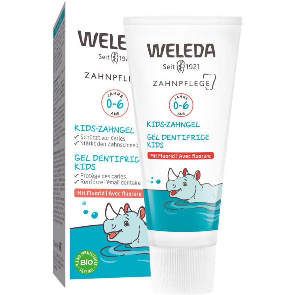 Дитяча зубна паста Weleda Kids 0-6 років, гель з фтором, 50 мл (4001638580519)