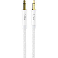 Кабель мультимедійний 3.5mm M to 3.5mm M 1.0m Silver HOCO (6931474759870)