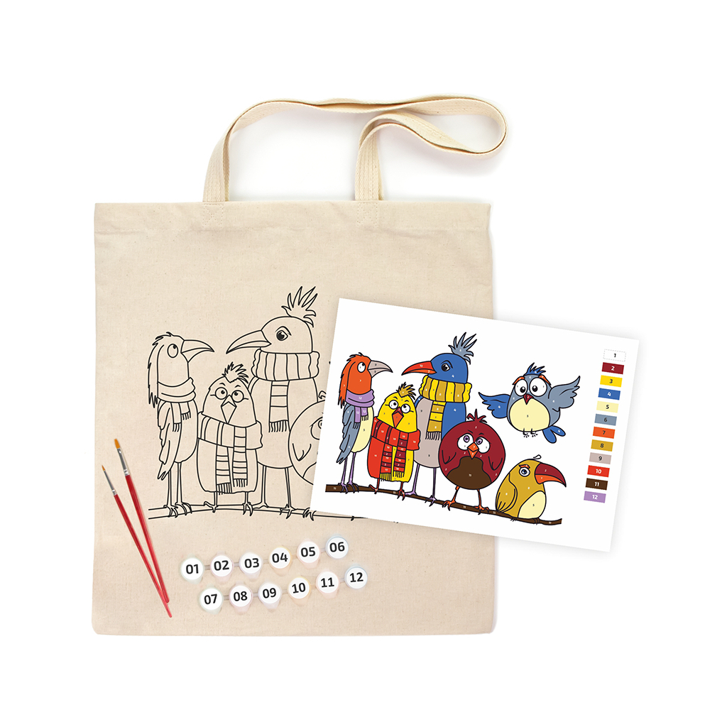Набір для творчості Rosa Talent екосумка-розмальовка, Funny Birds, 38х42 см (4823098543534) Набір для творчості Rosa Talent екосумка-розмальовка, Funny Birds, 38х42 см (4823098543534)