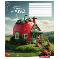 Student's notebook Dream house 12 sheets line (012-3530L)