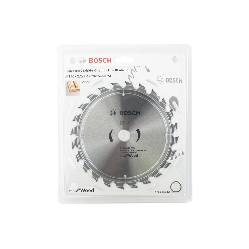 Круг відрізний Bosch Professional Eco for Wood 190x20/16-24T (2.608.644.375)