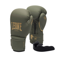 Боксерські рукавички Leone GN059G Military Edition Green 16 унцій (GN059G_Green_16oz)
