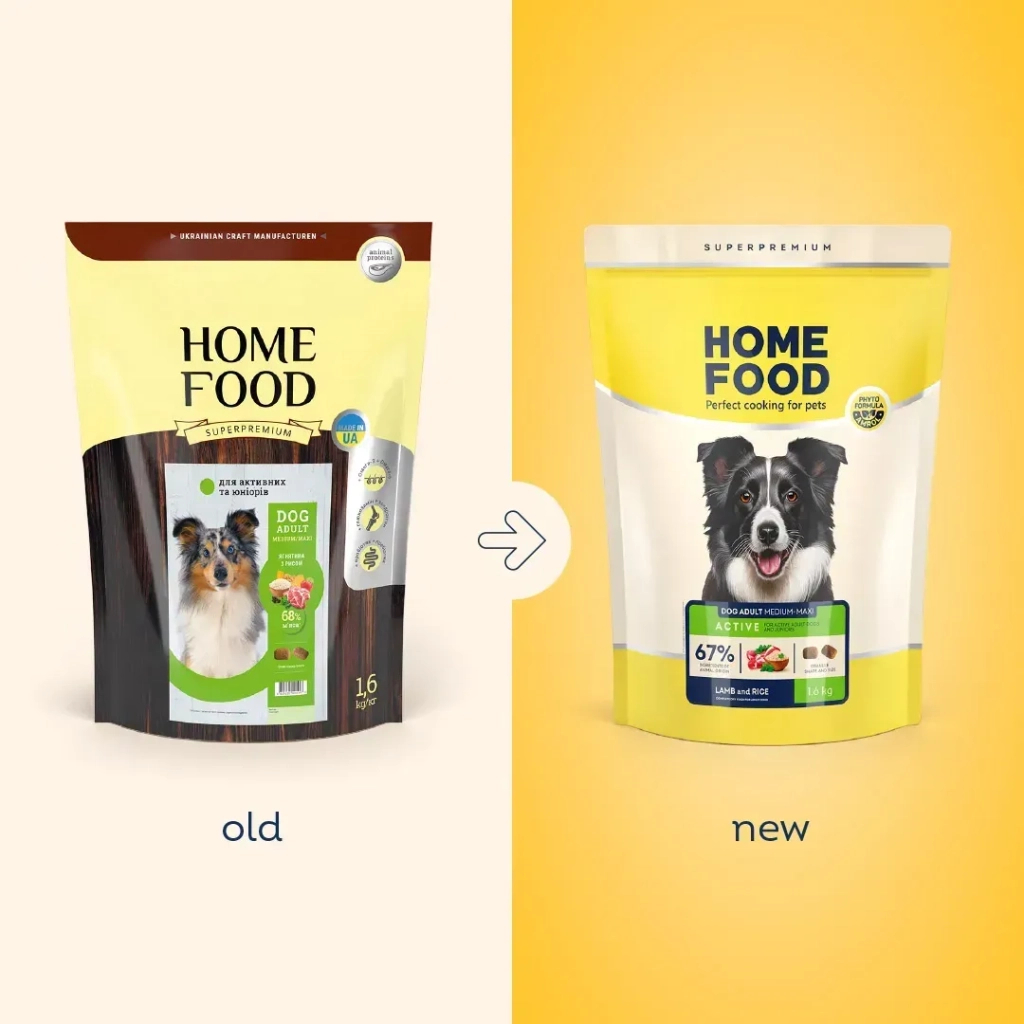 Сухий корм для собак Home Food ADULT MEDIUM/MAXI For active adult and junior dogs з ягням та рисом 300 г (4820290090279) Сухий корм для собак Home Food ADULT MEDIUM/MAXI For active adult and junior dogs з ягням та рисом 300 г (4820290090279)