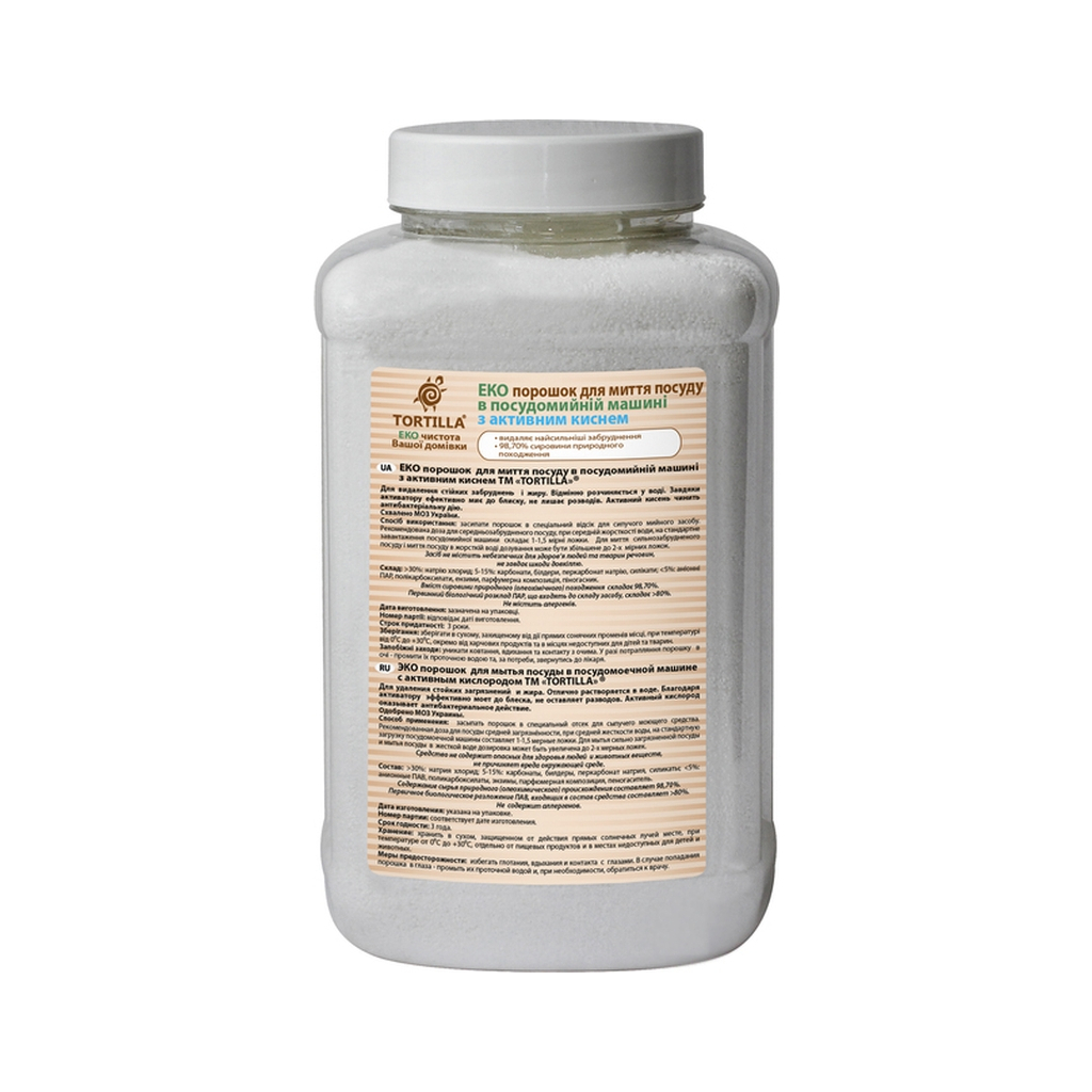 Порошок для миття посуду в посудомийці Tortilla Еко 1 кг (4820178061032)