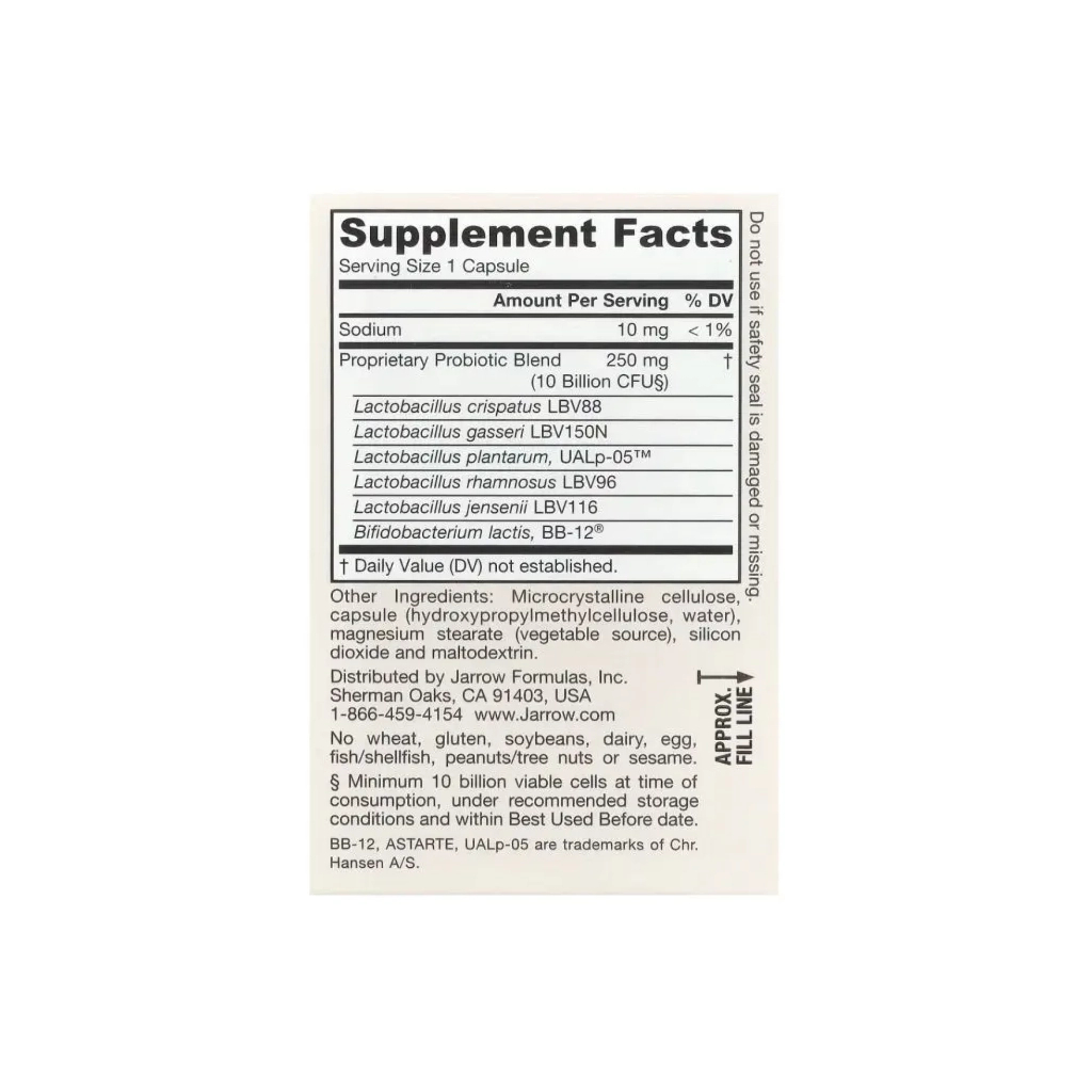 Вітамінно-мінеральний комплекс Jarrow Formulas Пробіотики для жінок, 10 млрд КУО, Vegan Fem Dophilus, Advanced, 10 Billi (JRW-03735)