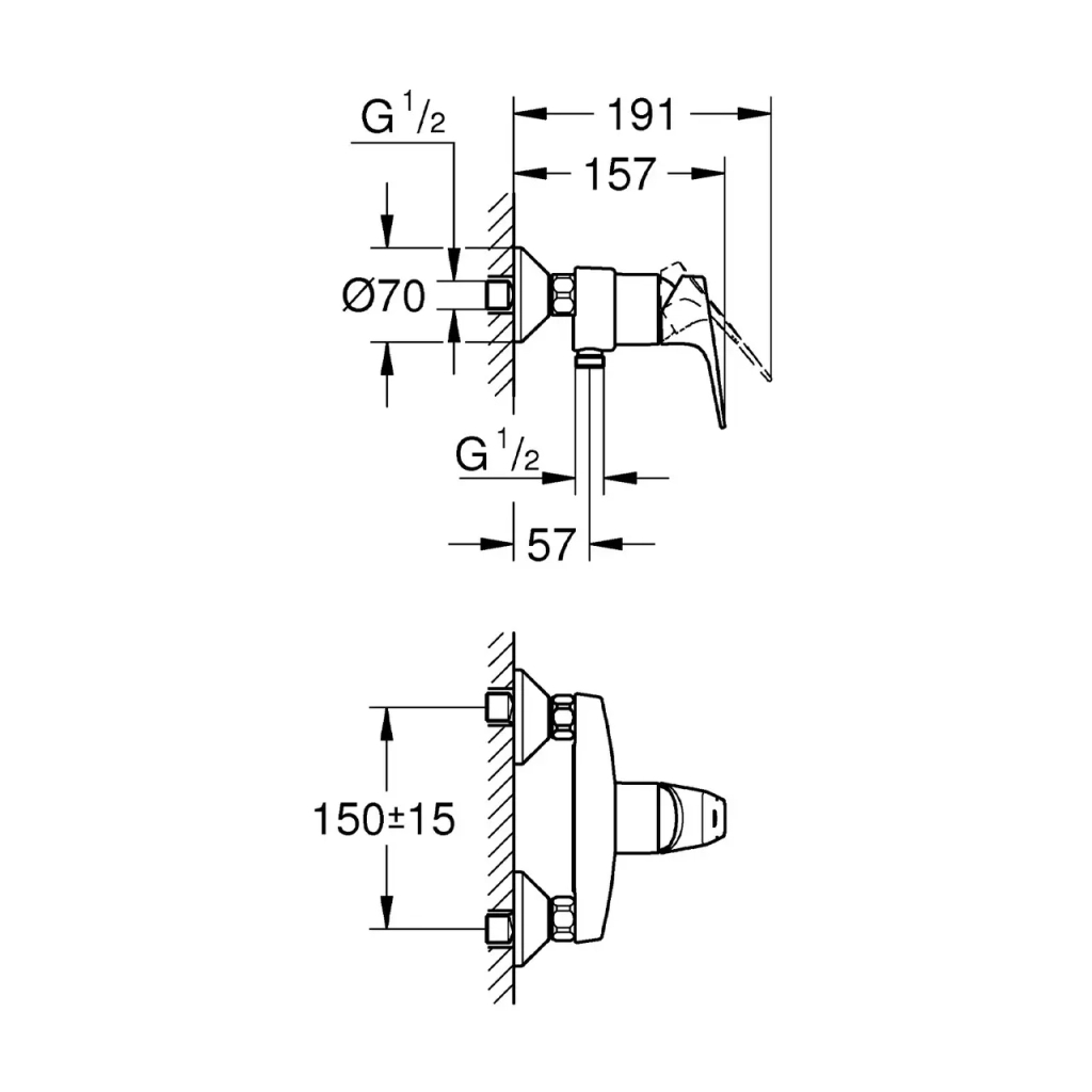 Душовий гарнітур Grohe Start Flow (23771000) Душовий гарнітур Grohe Start Flow (23771000)