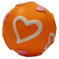 Dog toy MISOKO&CO Heart fragment ball orange 7.6 cm (BEITJ00795P-O)