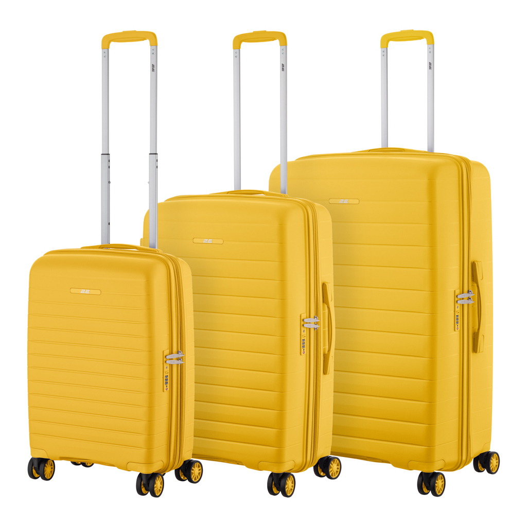 Набір валіз 2E Aero (L+M+S), бурштиново-жовті (2E-SPP-AERO-SET3-AY)