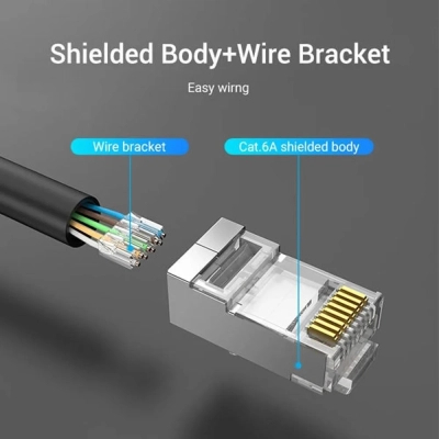 Конектор RJ45 FTP Cat.6 Modular 10 шт. Vention (IDFR0-10)