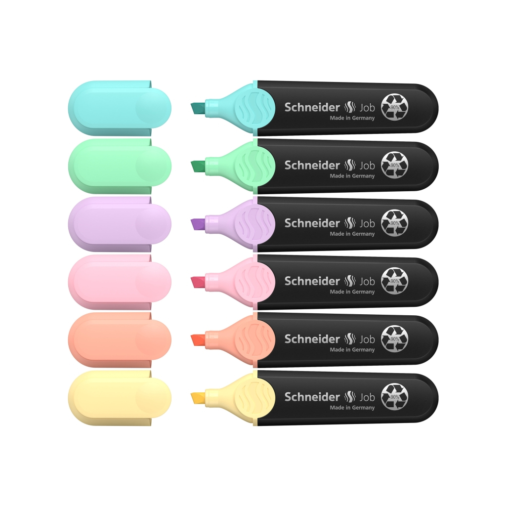 Набір маркерів Schneider JOB текстових 150, 6 пастельні кольори в блістері (S115097)