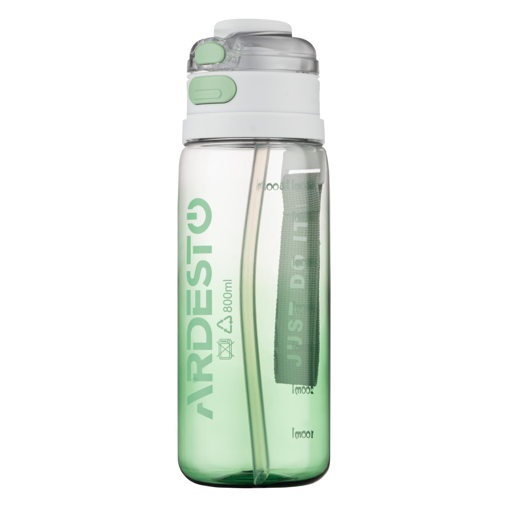 Пляшка для води ARDESTO Gym 800мл, пластик, зелений (AR2280GE) Пляшка для води ARDESTO Gym 800мл, пластик, зелений (AR2280GE)