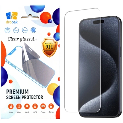 Скло захисне Drobak Clear glass A+ Apple iPhone 15 Pro Max (151579)