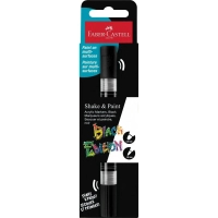 Set of markers Faber-Castell acrylic double-sided Black Edition Shake & Paint Acrylic Marker, color black (33107)