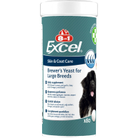 Вітаміни для собак 8in1 Brewers Yeast Large Breed пивні дріжджі з часником для шкіри та шерсті 80 шт (4048422183969)