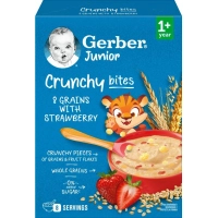 Gerber Multi-cereal baby porridge with crispy flakes and strawberry pieces from 1 year 200 g (1100408)